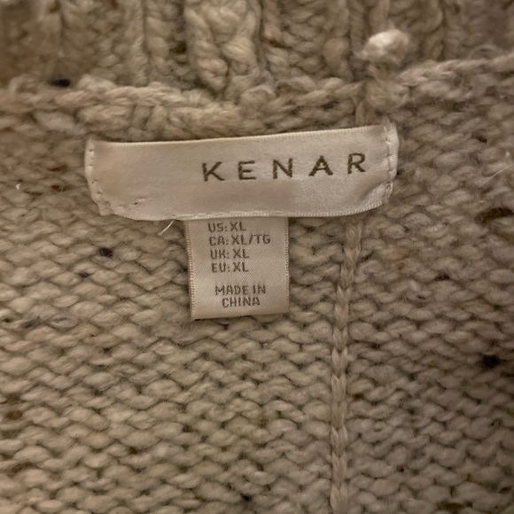 Women’s Kenar Beige Sweater with Buttons Down the Back  (XL) - Picture 5 of 5